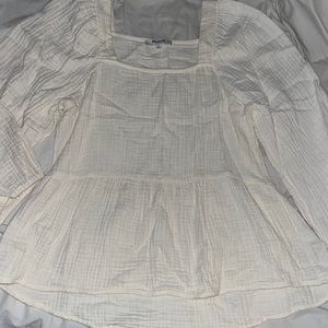 Madewell White Crepe Top - Size small